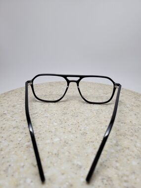 DI VALDI Black Hand-Made Frame Eyeglasses Temple